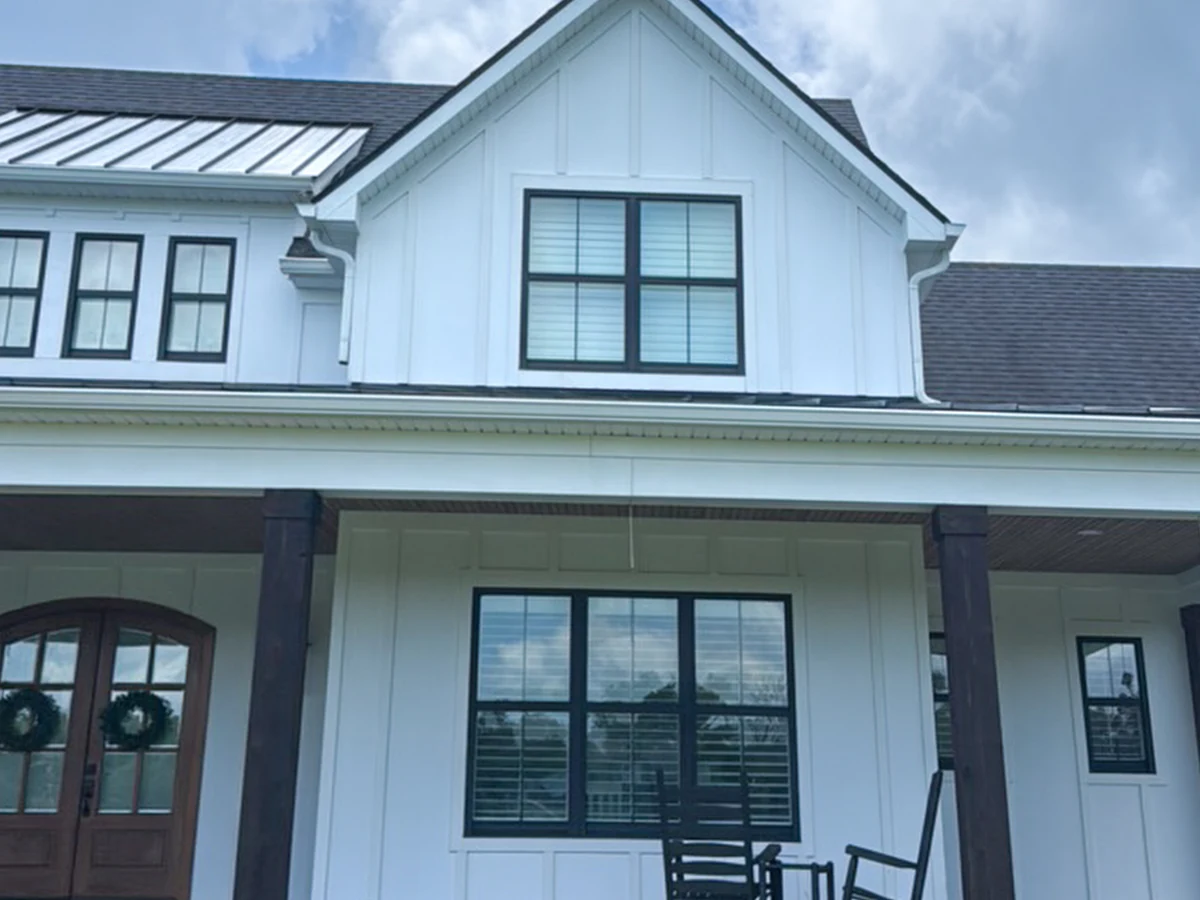 Dull siding and brick washed bright — after professional cleaning in Franklin, TN